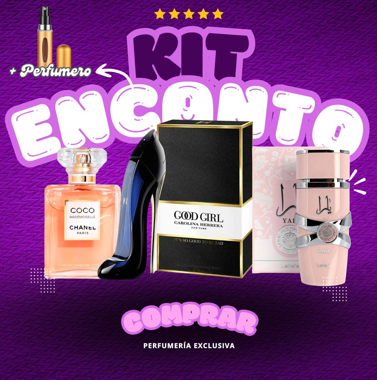 KIT ENCANTO: GOOD GIRL | YARA LATTAFA | COCO CHANEL + PERFUMERO GRATIS